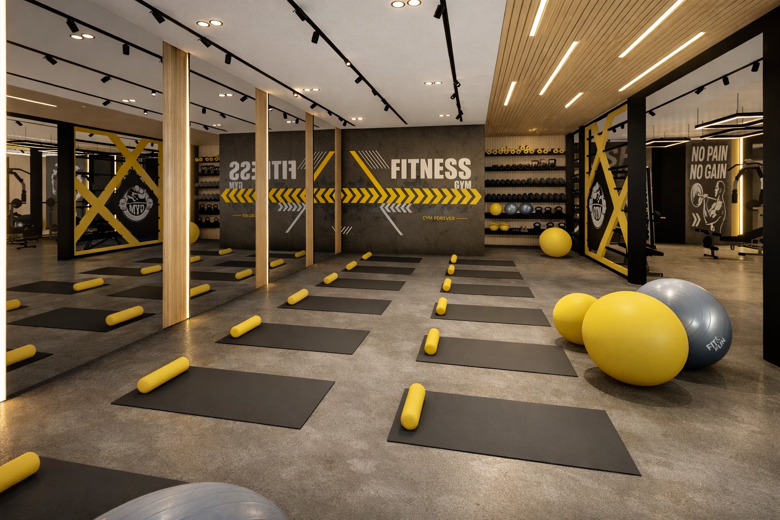 Rendu 3D — Salle de sport — La Soukra, vue 3