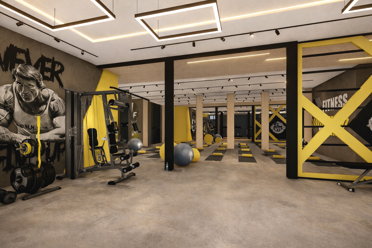 Rendu 3D — Salle de sport — La Soukra, vue 5