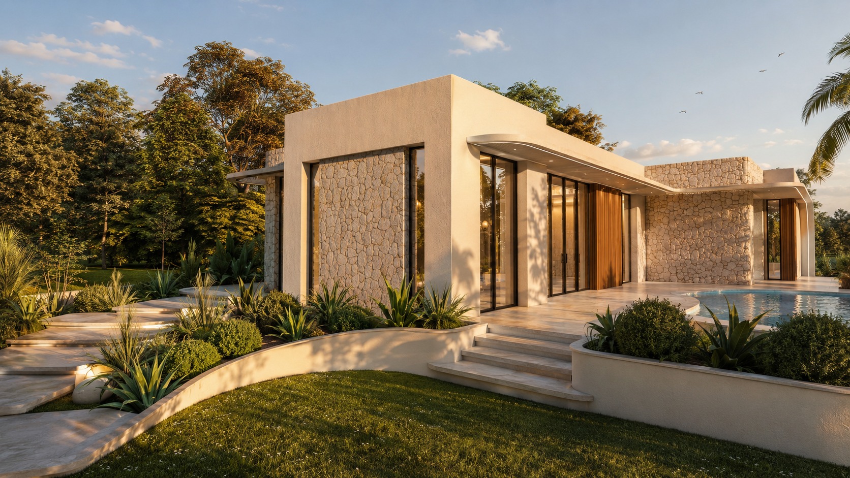 Rendu 3D — Villa de Campagne — Cherfech, vue 2
