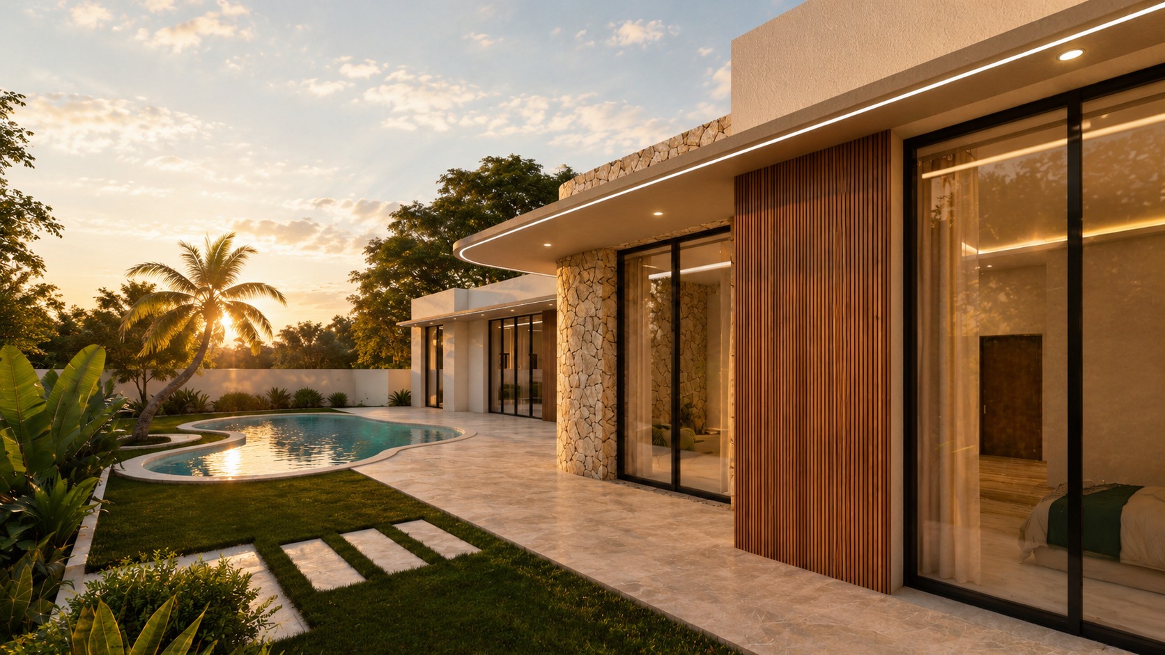 Rendu 3D — Villa de Campagne — Cherfech, vue 3